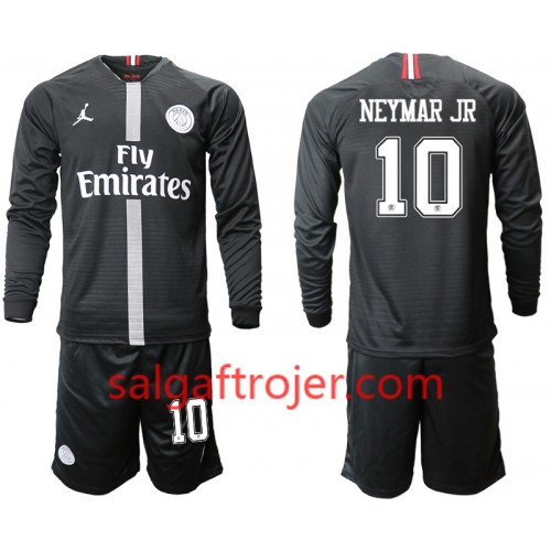 Paris Saint-Germain Fodboldtrøjer NEYMAR JR 10 Jodan Sort Børn 3. sæt 2018/19 Langærmet Paris Saint-Germain Fodboldtrøjer NEYMAR JR 10 Jodan Sort Børn 3. sæt 2018/19 Langærmet